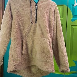 Pink fleece hoodie size small